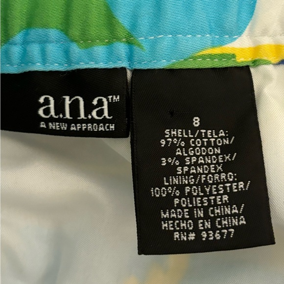 Strapless dress Tropical Sz 8 Medium Blue Green Floral Dress cotton lined - Picture 10 of 11